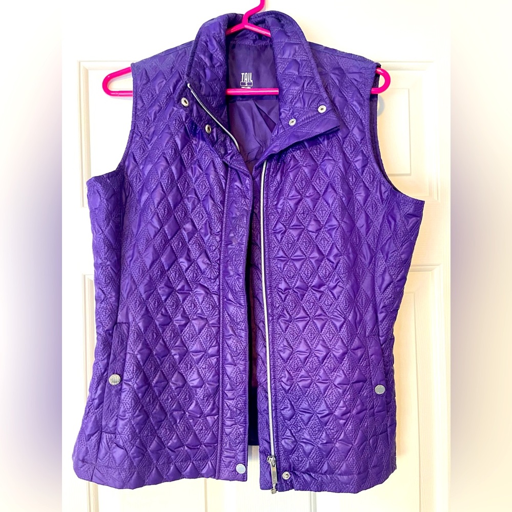 Purple quilted vest